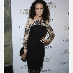 David Meister black lace long sleeve mini dress